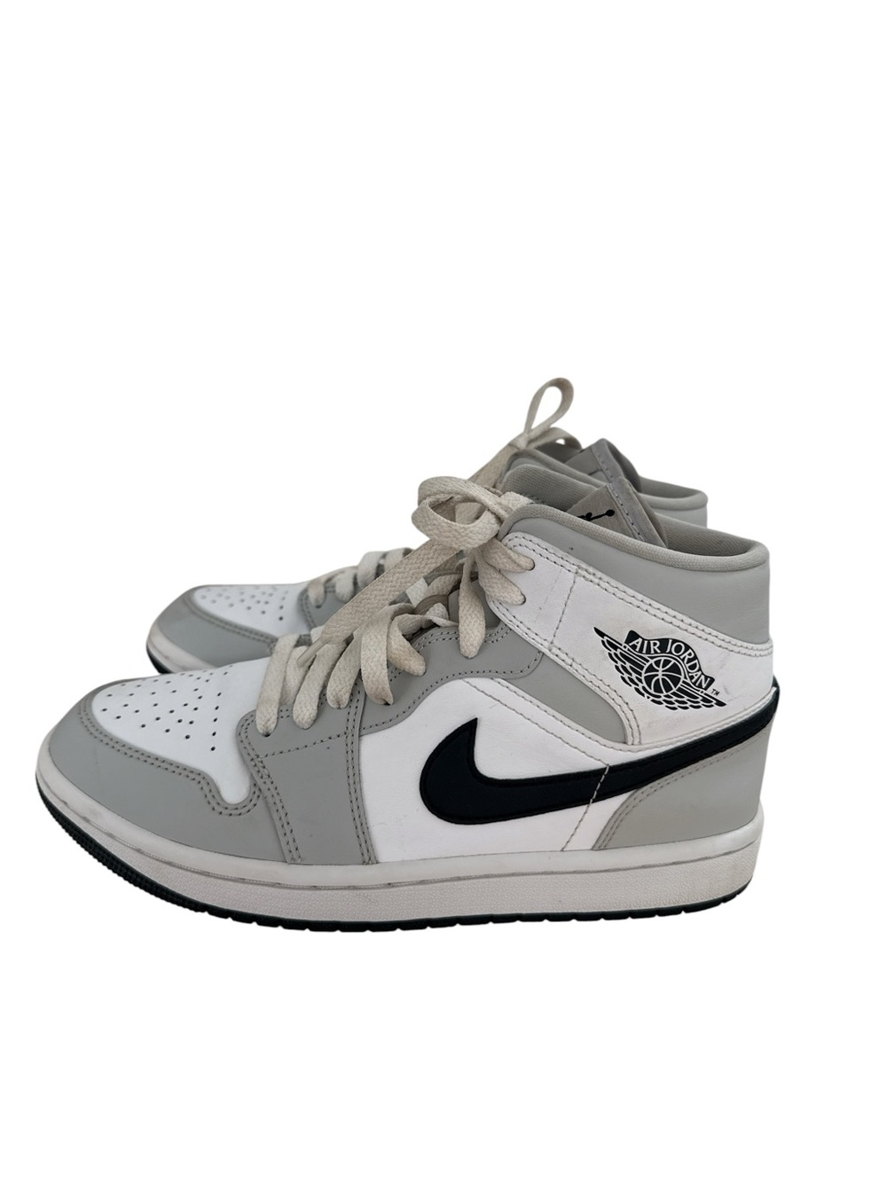 Nike Air Jordan 1 Mid Grey Fog/Black-White BQ6472-015 Women's Size 7